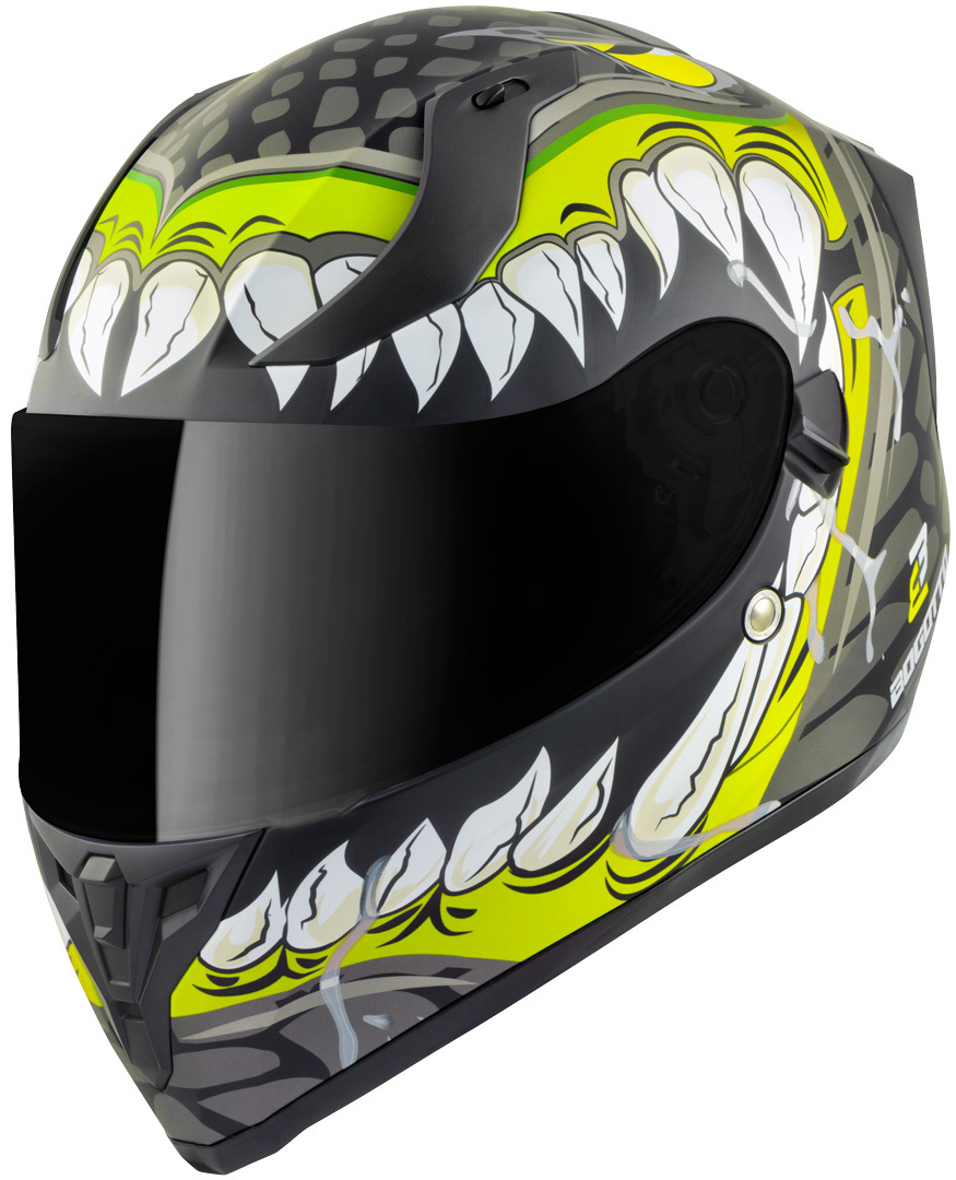 Bogotto V128 Naga Cască Negru mat/neon XS Figura 1