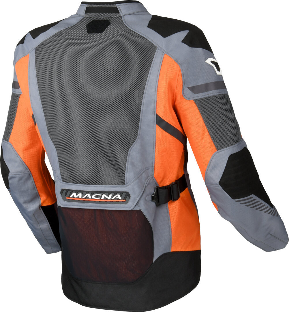 Macna Synchrone waterproof Motorcycle Textile Jacket grey/orange M Figure 4