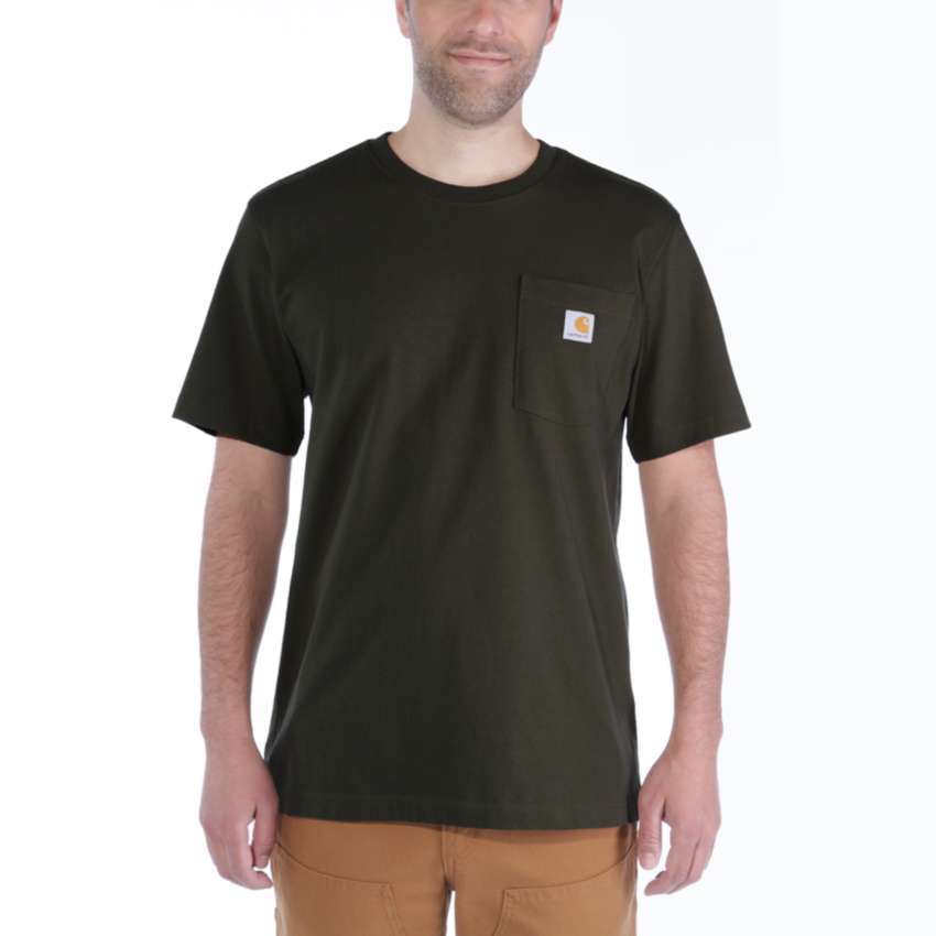 Carhartt Workwear Pocket T-Shirt dunkles khaki S Abbildung 3