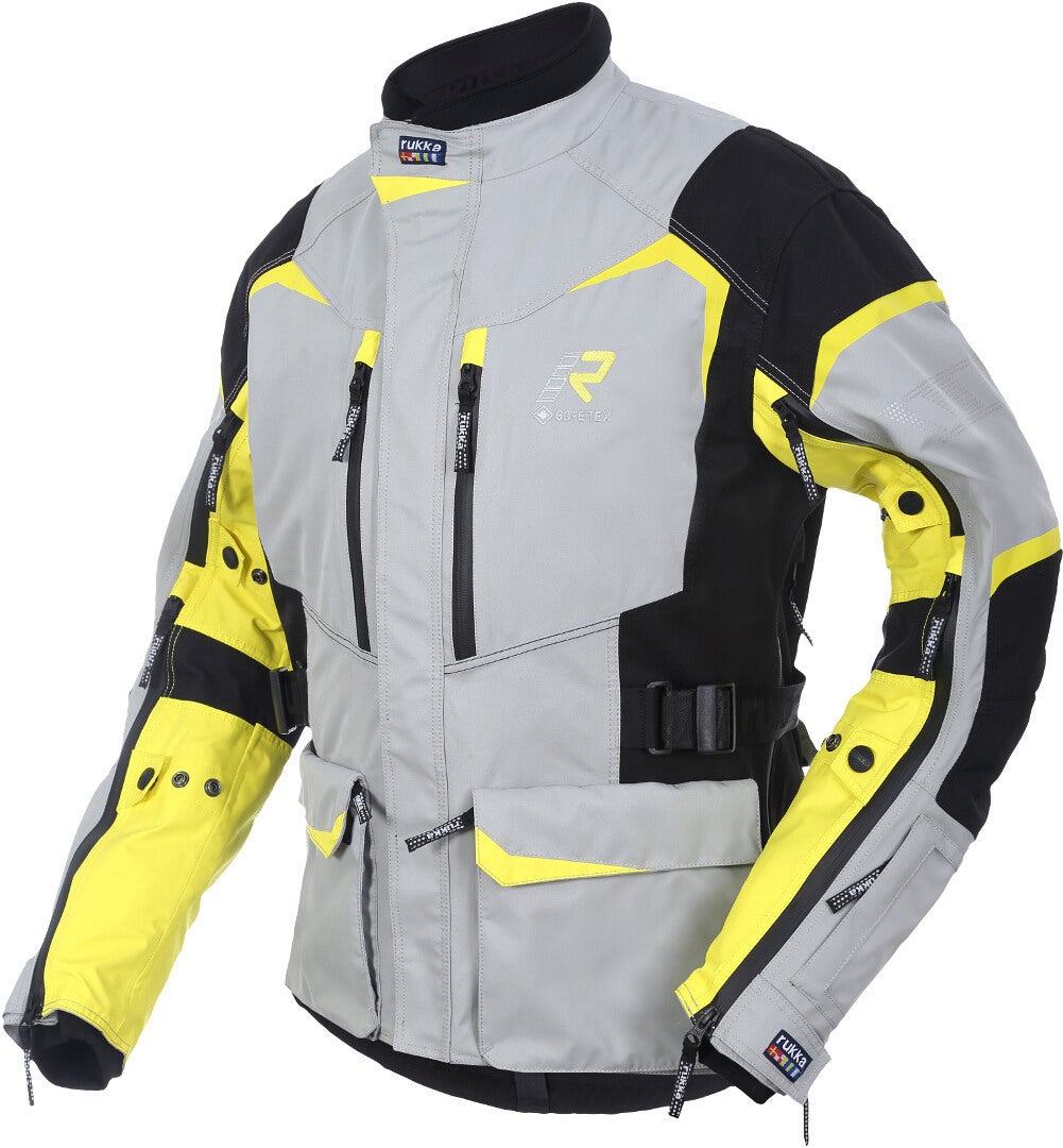 Rukka Rimo-R Motorfiets textiel jas zilver/geel 54 Figuur 1