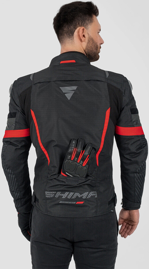 SHIMA Solid 2.0 waterproof Motorcycle Textile Jacket black/red L Figure 4
