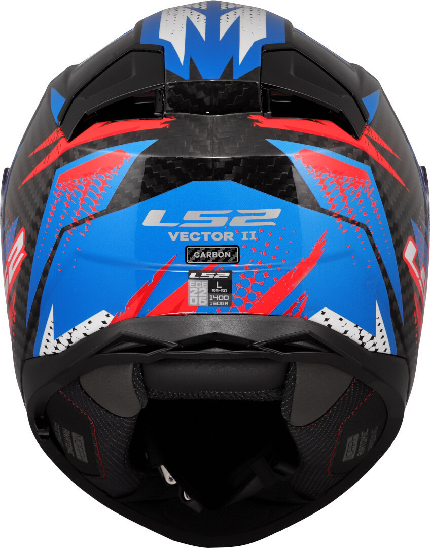 LS2 FF811 Vector II Carbon Tantic Helm blau/rot/weiß M (57/58) Abbildung 4