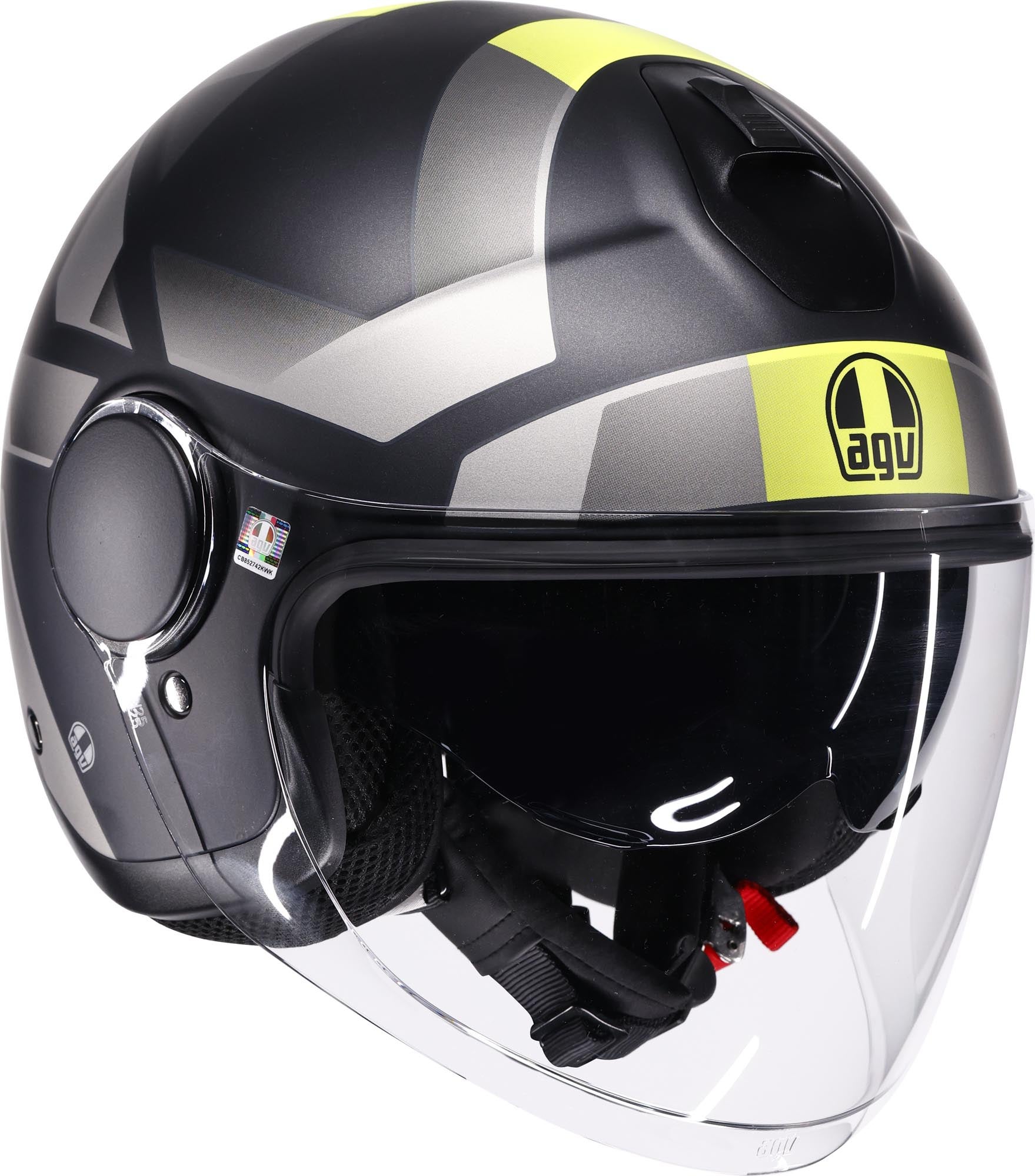 AGV Eteres Camogli Jet Helmet black matt/grey/yellow L (59/60) Figure 1