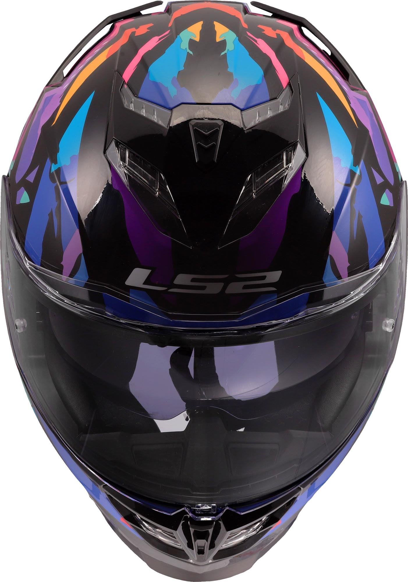 LS2 FF818 Storm III Kaos Hjelm sort/lilla L (59/60) Figur 9