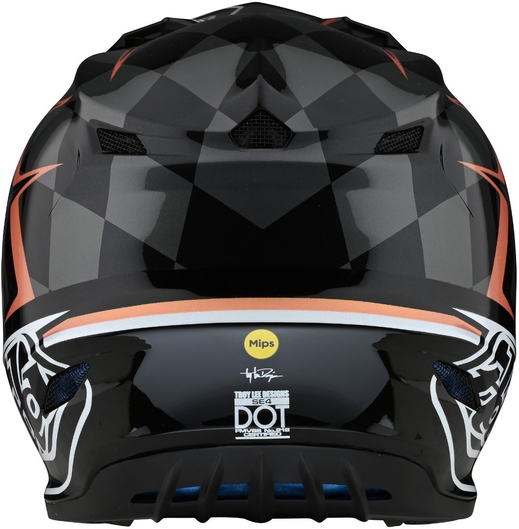 Troy Lee Designs SE4 Warped Polyacrylite MIPS Cască de motocross negru L (58/59) Figura 6