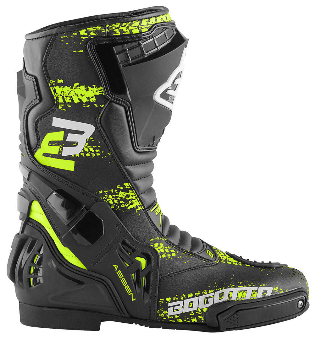 Bogotto Assen Evo Motorcycle Boots black/neon-yellow 47 Figure 2