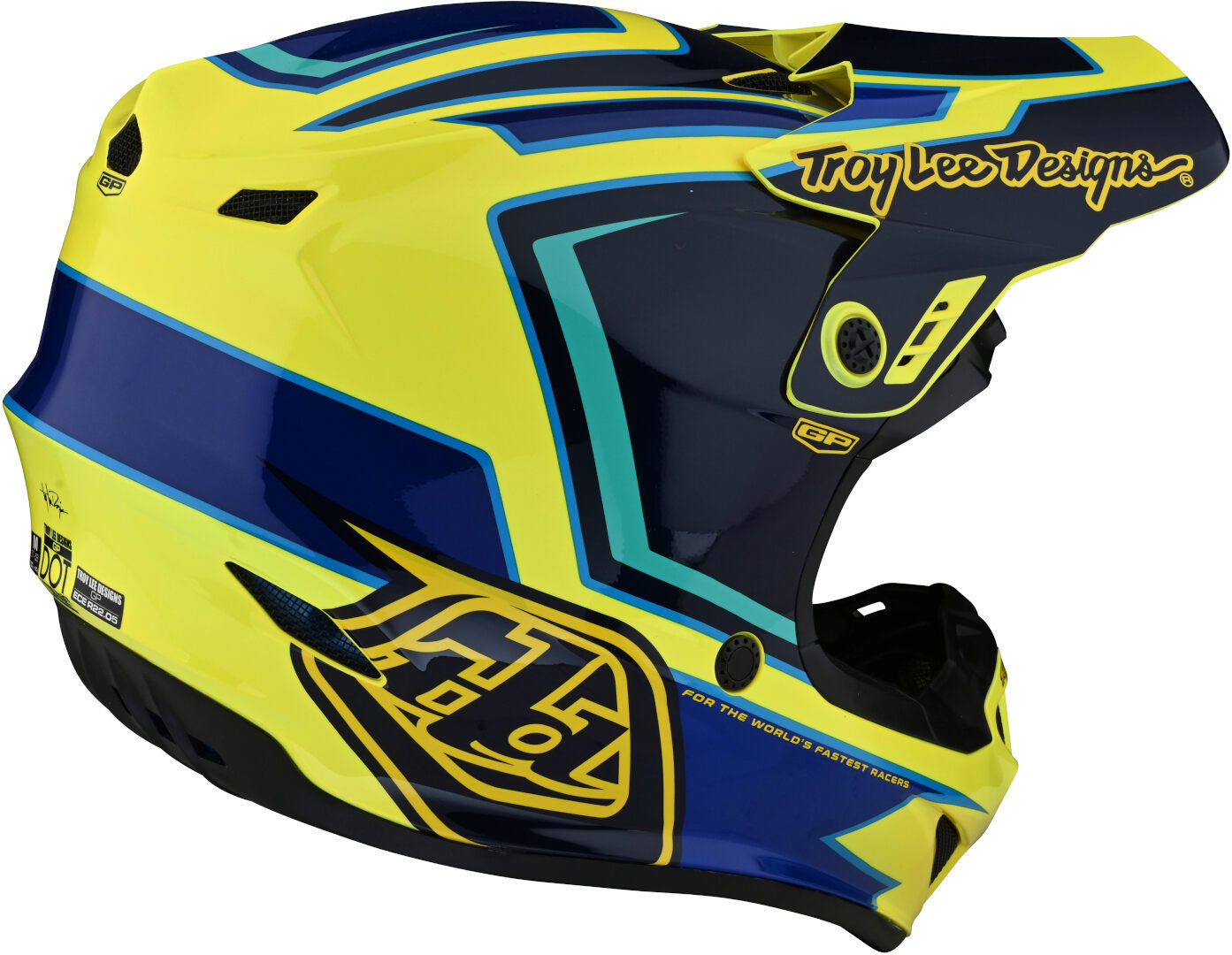 Troy Lee Designs GP Ritn Motocross Hjälm blå/gul XS (54/55) Figur 5