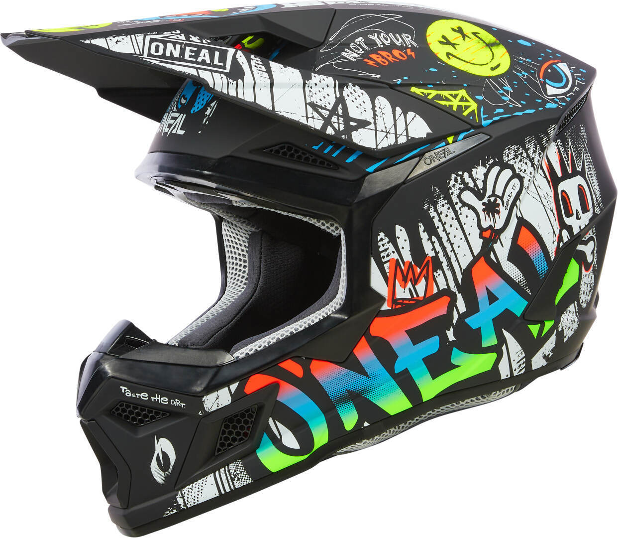 Oneal 3SRS Rancid bunter Kinder Motocross Helm Y/XL (54/55) Abbildung 2