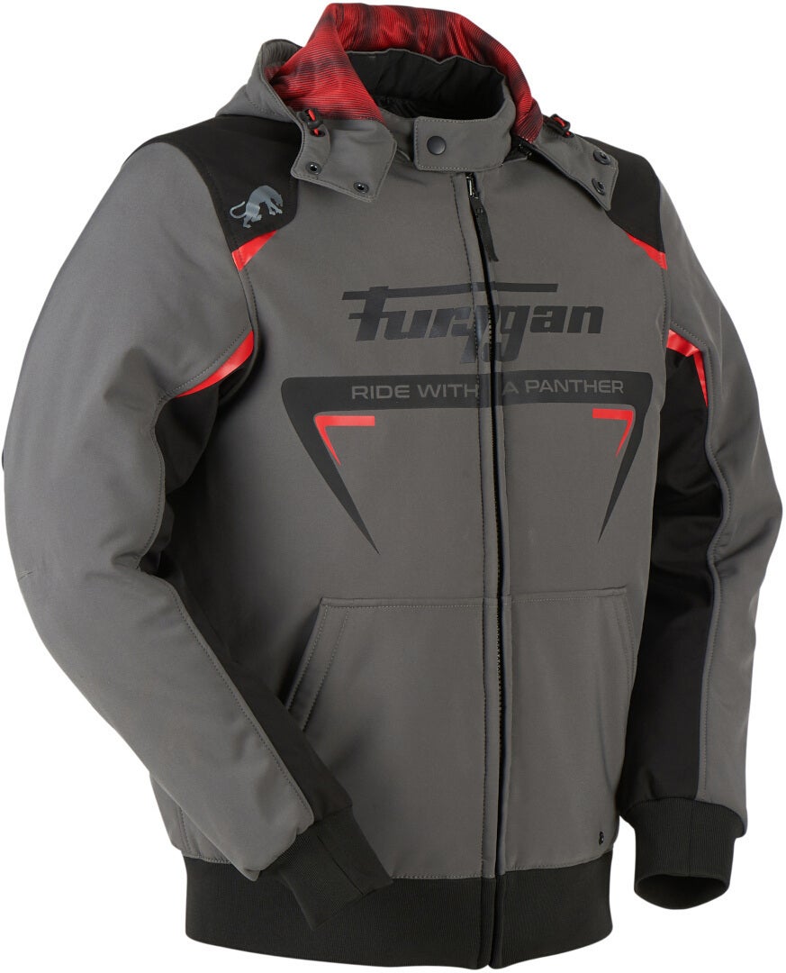 Furygan Sektor Roadster Motorcycle Textile Jacket dark grey/black/red 3XL Figure 7
