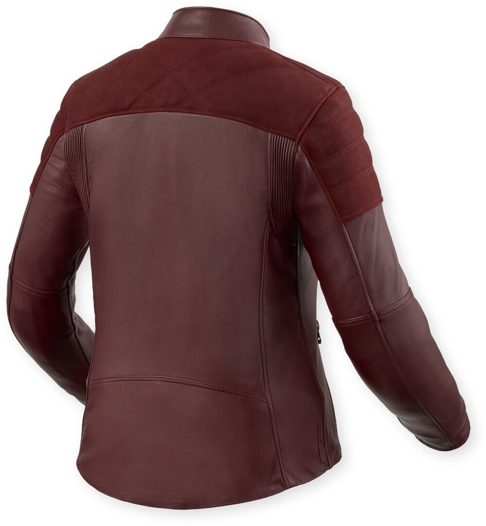 Revit London Ladies Motorcycle Leather Jacket burgundy red 42 Figure 2