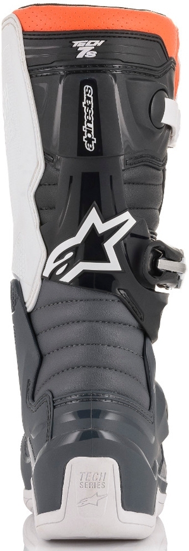 Alpinestars Tech 7S Botas de Motocross Juvenil Cinza/Branco/Laranja 34 Figura 4