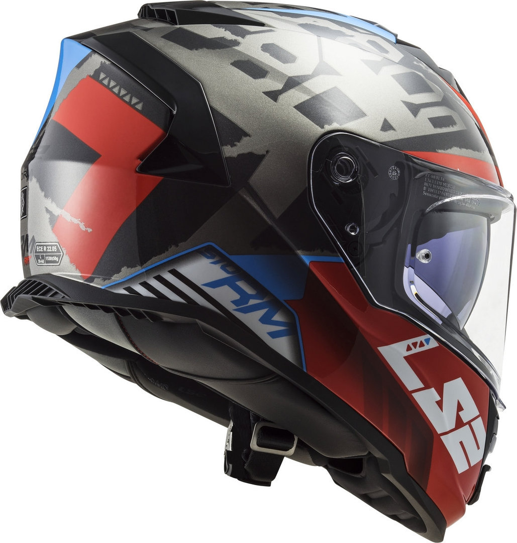 LS2 FF800 Storm Sprinter Helmet black/grey/red L (59/60) Figure 6