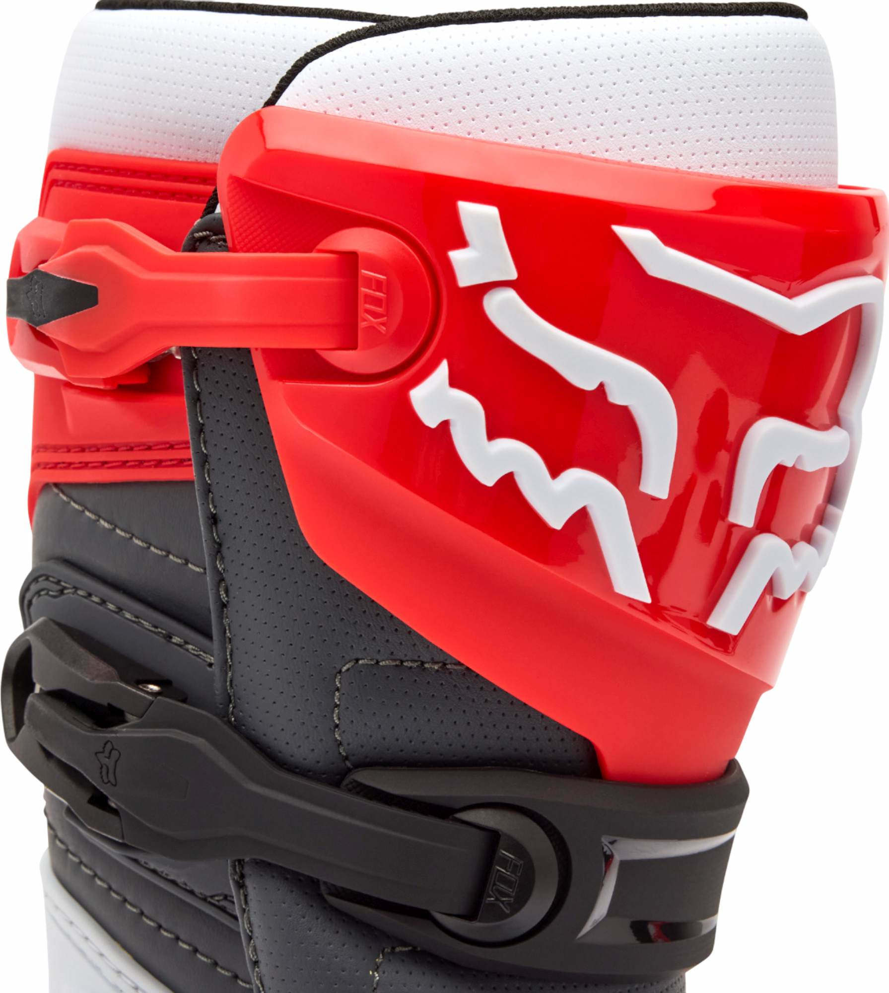 FOX Comp Botas de motocross para jóvenes blanco/rojo 3 Figura 8