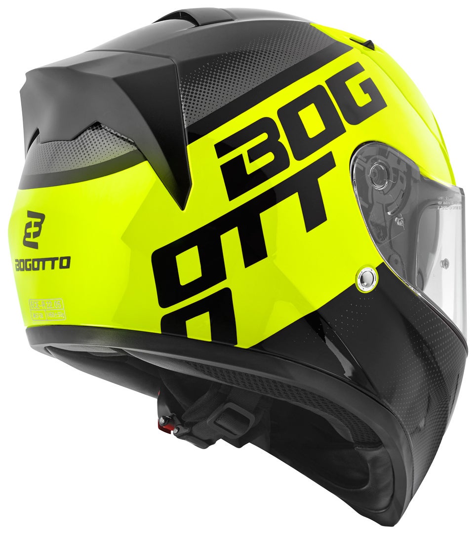 Bogotto V128 BG-X Hjelm sort/gul S Figur 3