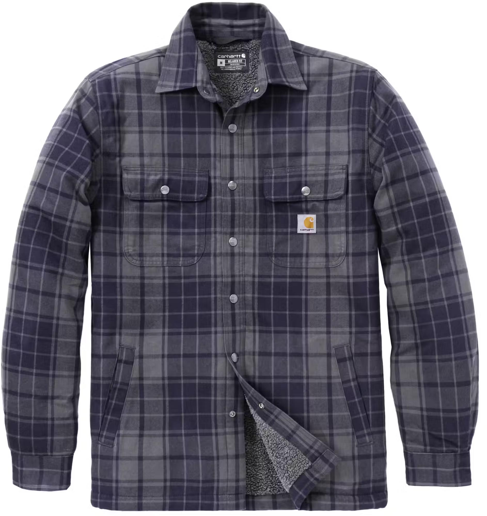 Carhartt Hubbard Plaid Shirt Jachetă Albastru/gri 2XL Figura 1