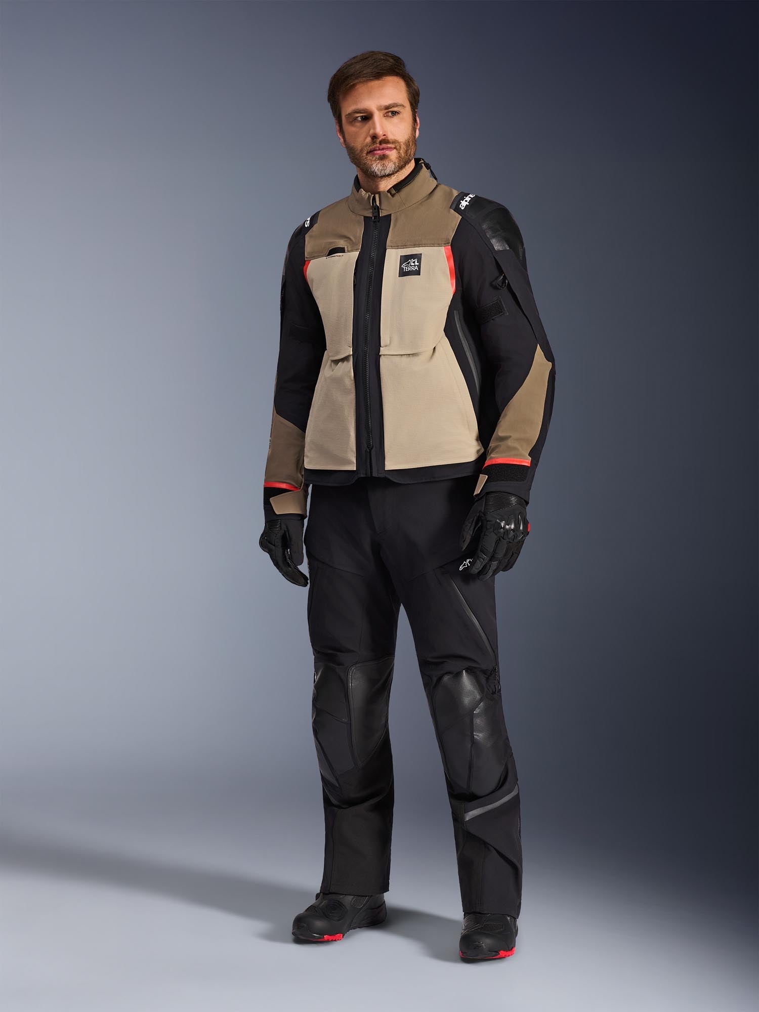 Alpinestars Andes Pro Drystar XF waterproof Motorcycle Textile Jacket brown/black/grey L Figure 4