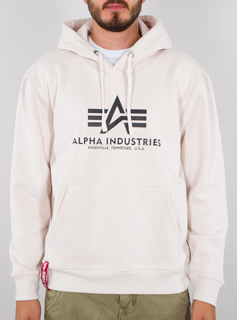 Alpha Industries Basic Hoodie Cream M Figure 1