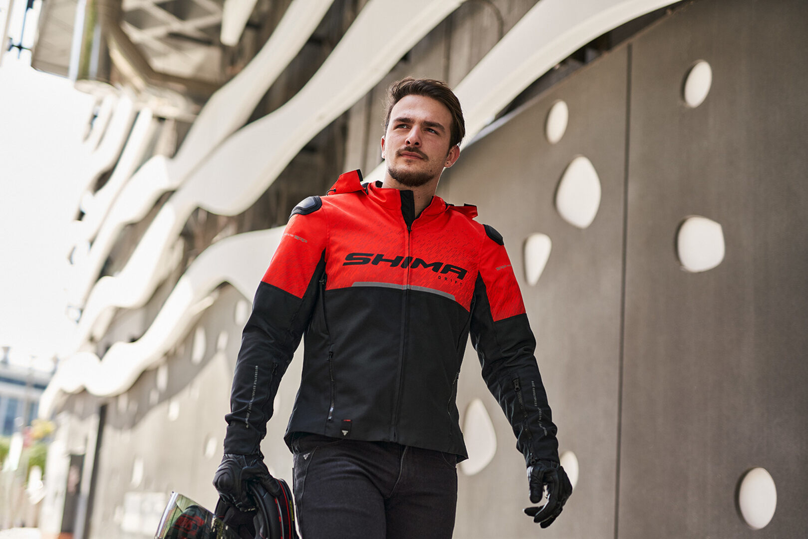 SHIMA Drift Motorcycle Textile Jacket black/red XL Figure 4