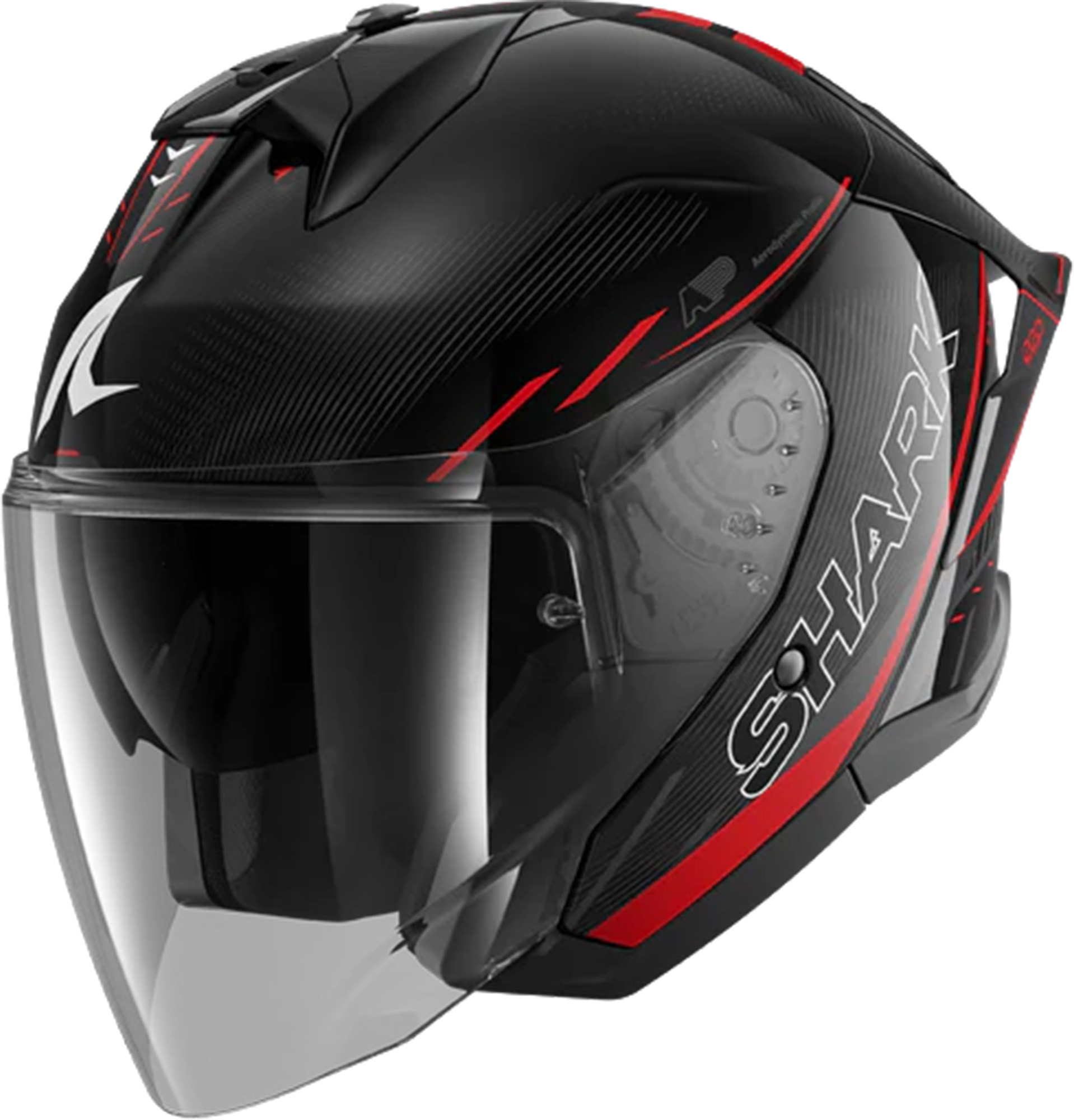 Shark Skwal Jet Cup Speed-Tech Hjelm Sort/rød/antracit M (57/58) Figur 1