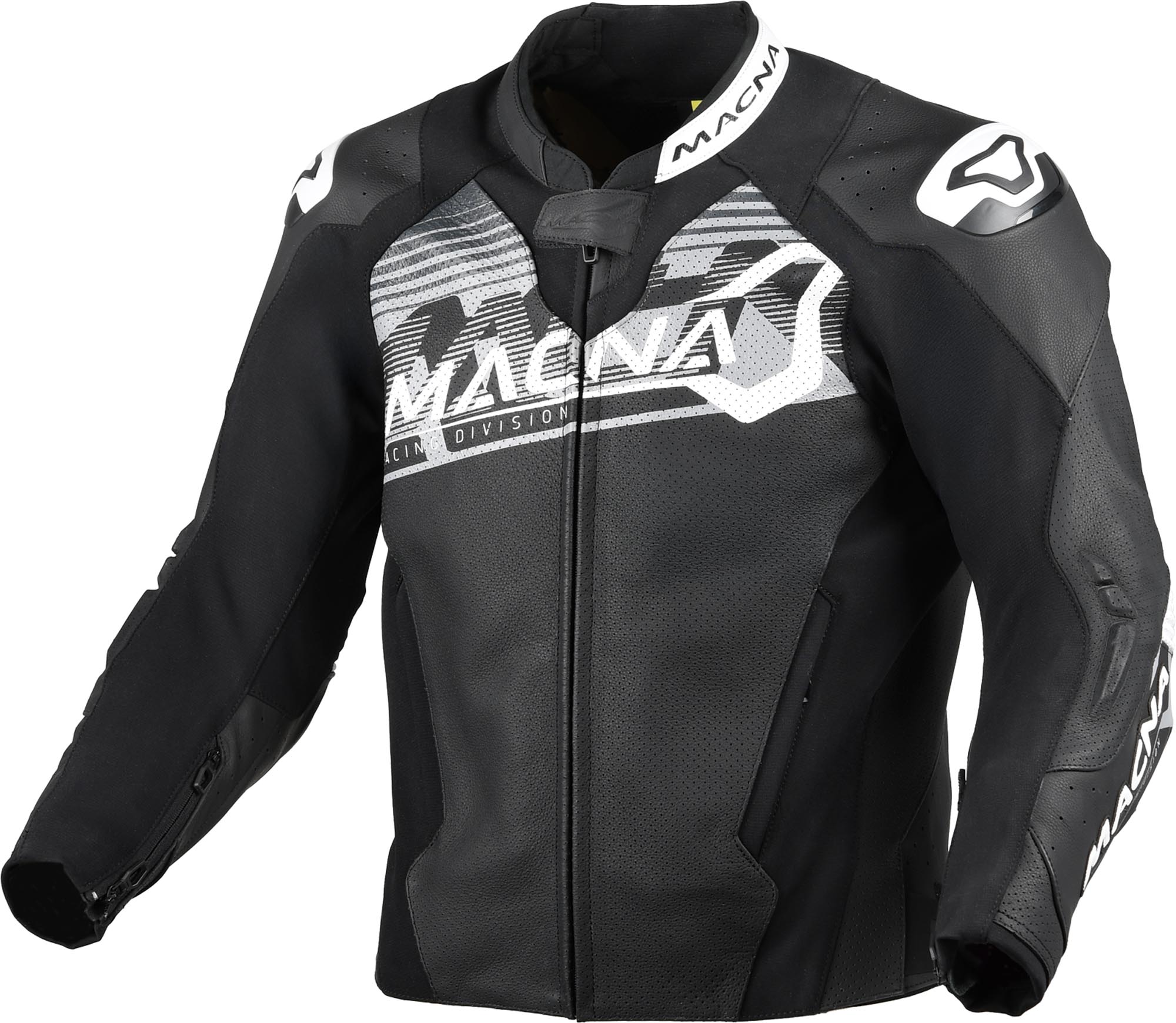 Macna Blitz Motorrad Lederjacke schwarz/weiß 50 Abbildung 1