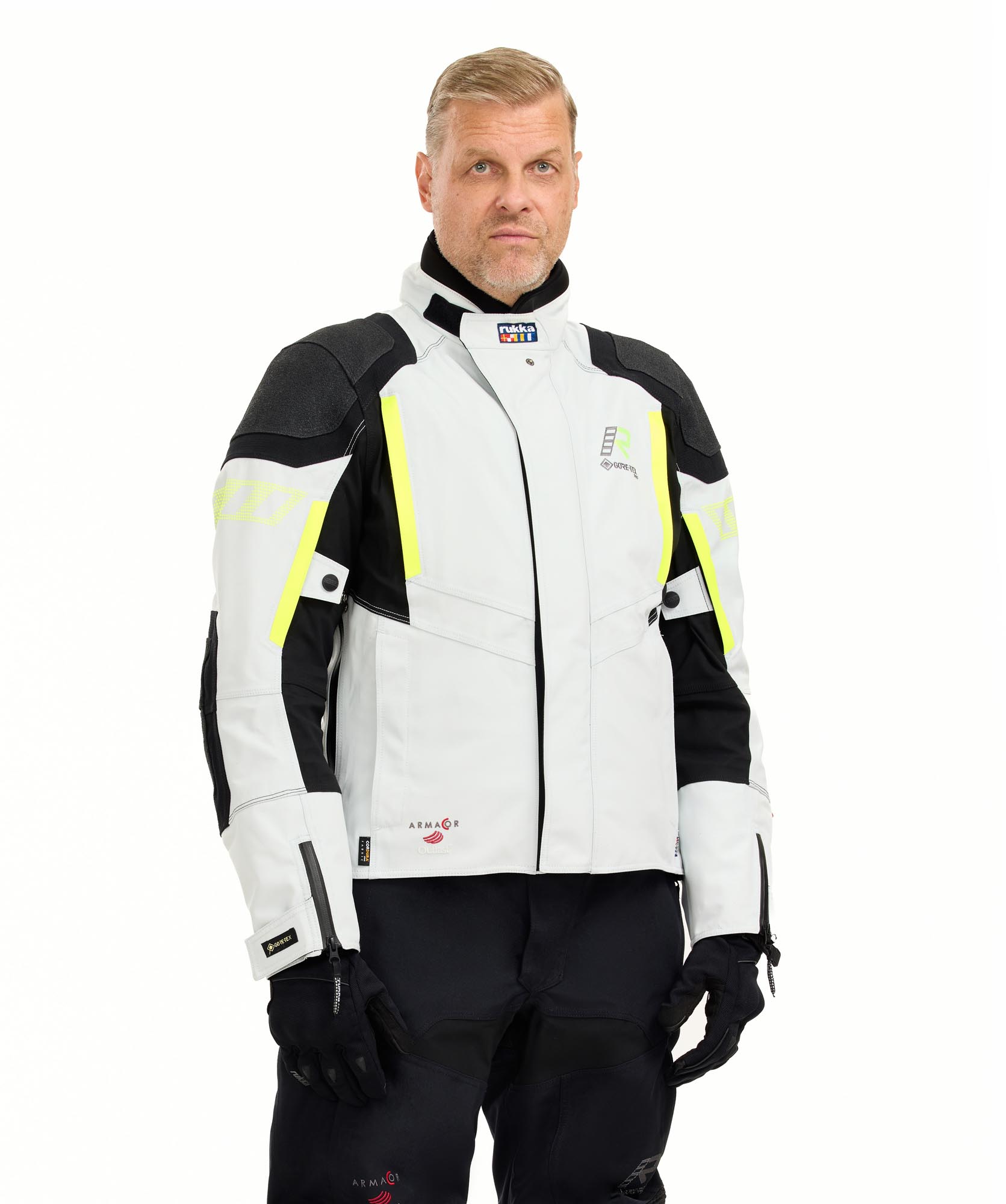 Rukka Shield-R Chaqueta textil para motocicleta gris/amarillo 64 Figura 4