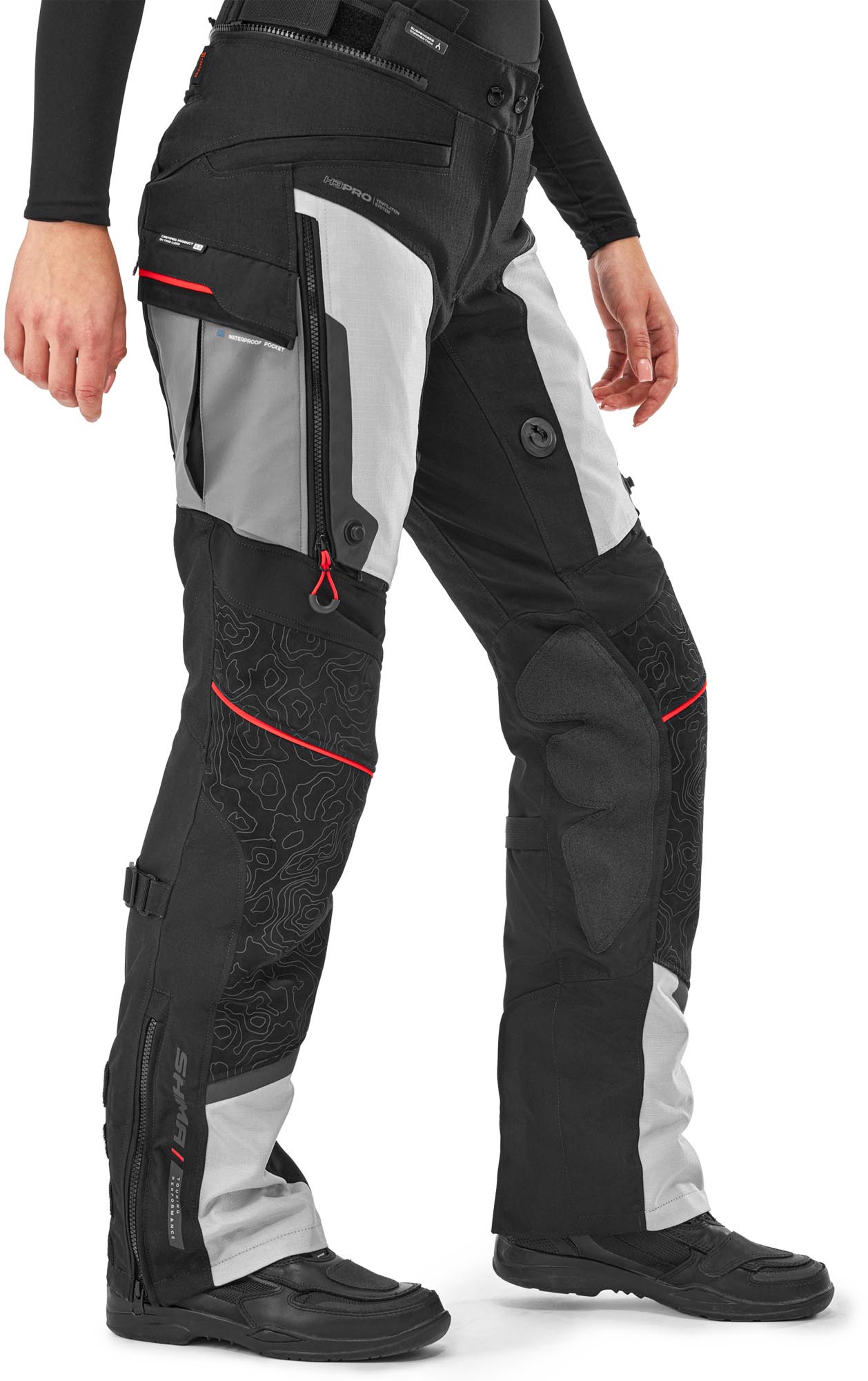 SHIMA Tracker Dames Motorfiets Textiel Broek grijs/wit M Figuur 4