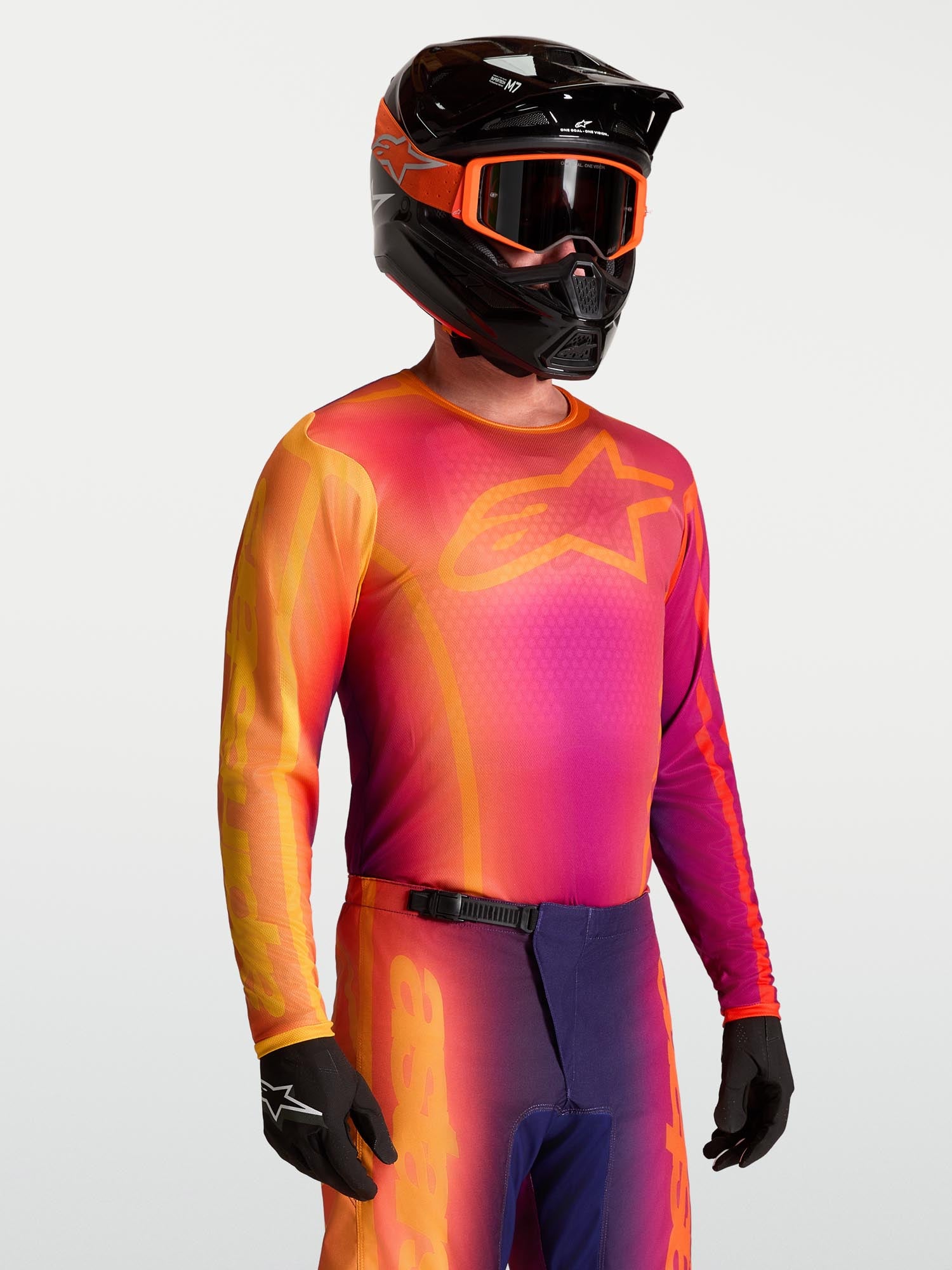 Alpinestars Fluid Kepler Motocross Jersey lila/orange 2XL Abbildung 4