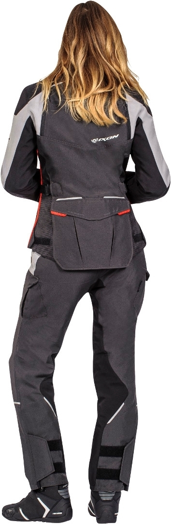 Ixon Balder Damen Motorcycle Textile Jacket black/grey/red M Figure 4