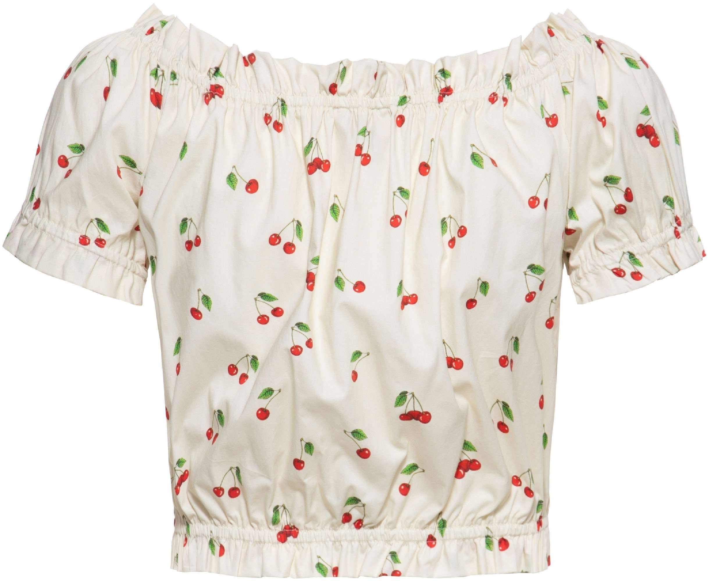 Queen Kerosin Cherry Camicetta da donna bianco/rosso L Figura 2