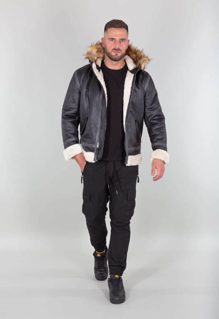 Alpha Industries B3 FL Hooded Giacca nero M Figura 5