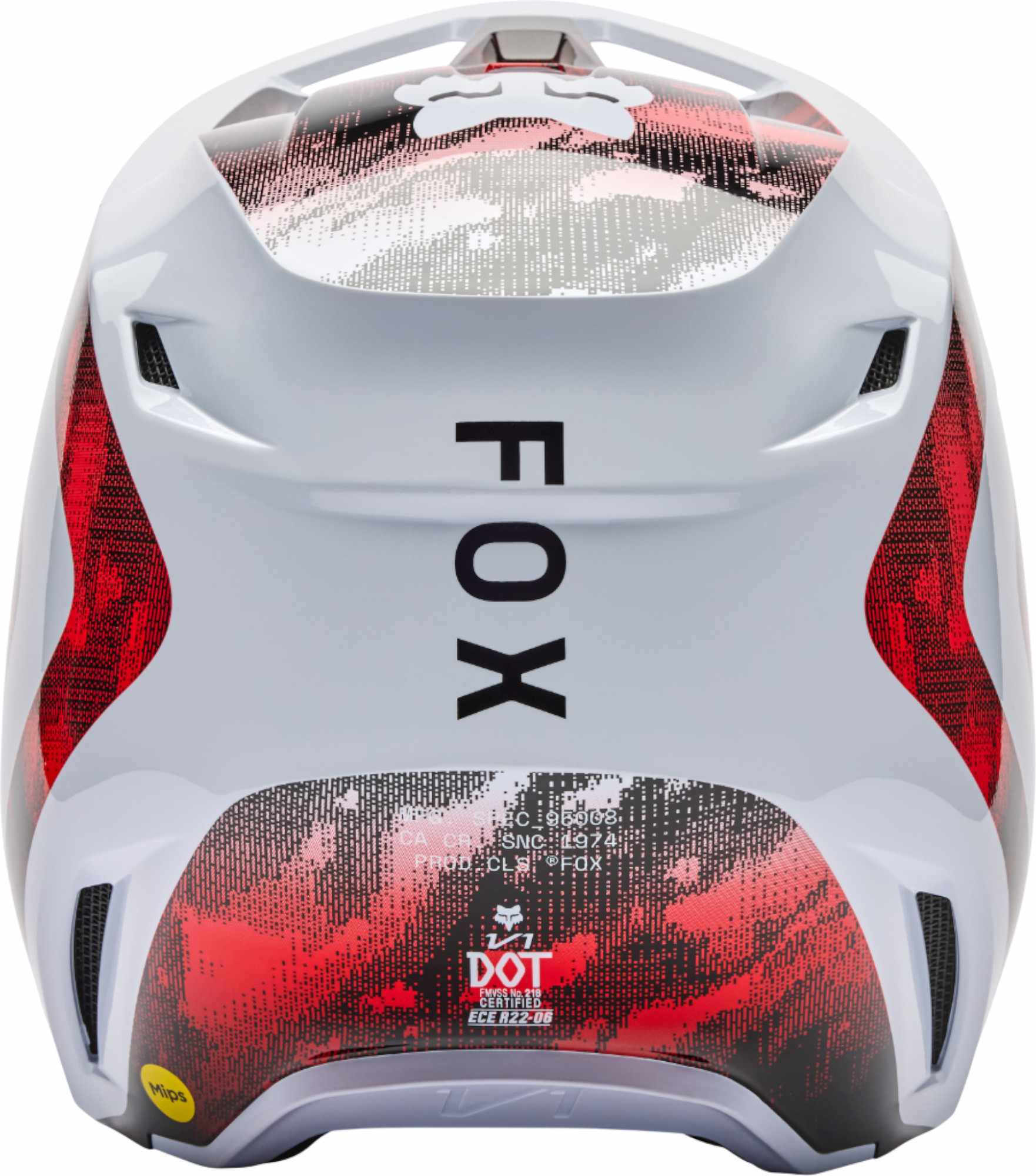 FOX V1 Kairos Casque de motocross Blanc/Rouge S (55/56) Figure 5