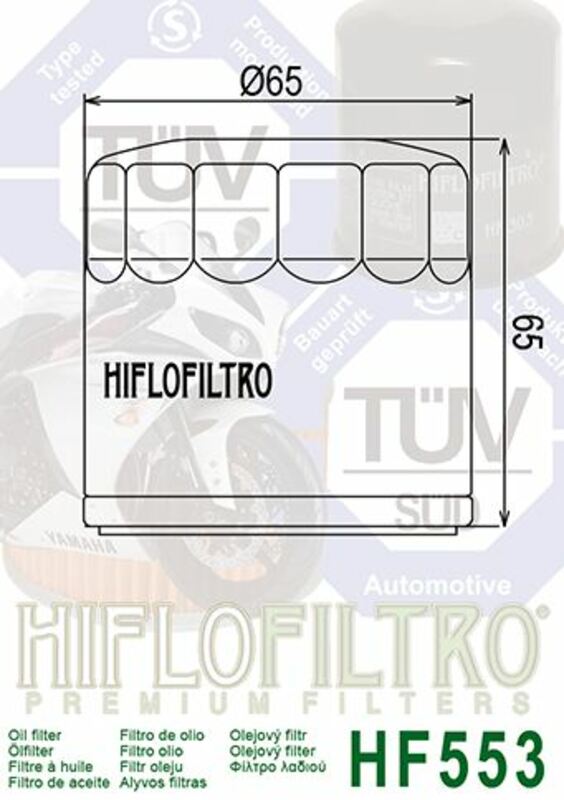 Hiflofiltro Oljefilter - HF553 Figur 4