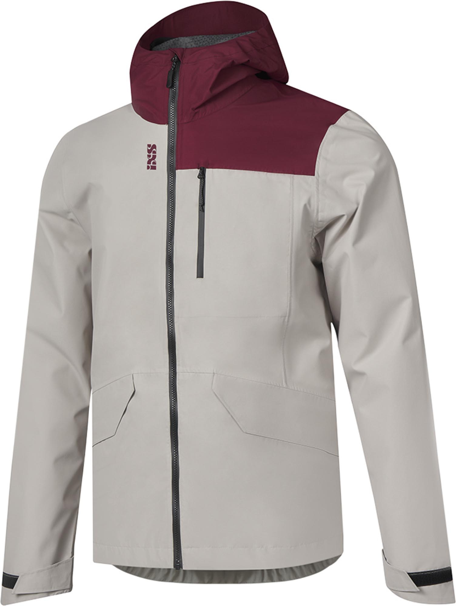 IXS AW 1.0 waterproof Textile Jacket grey/red M Figure 1