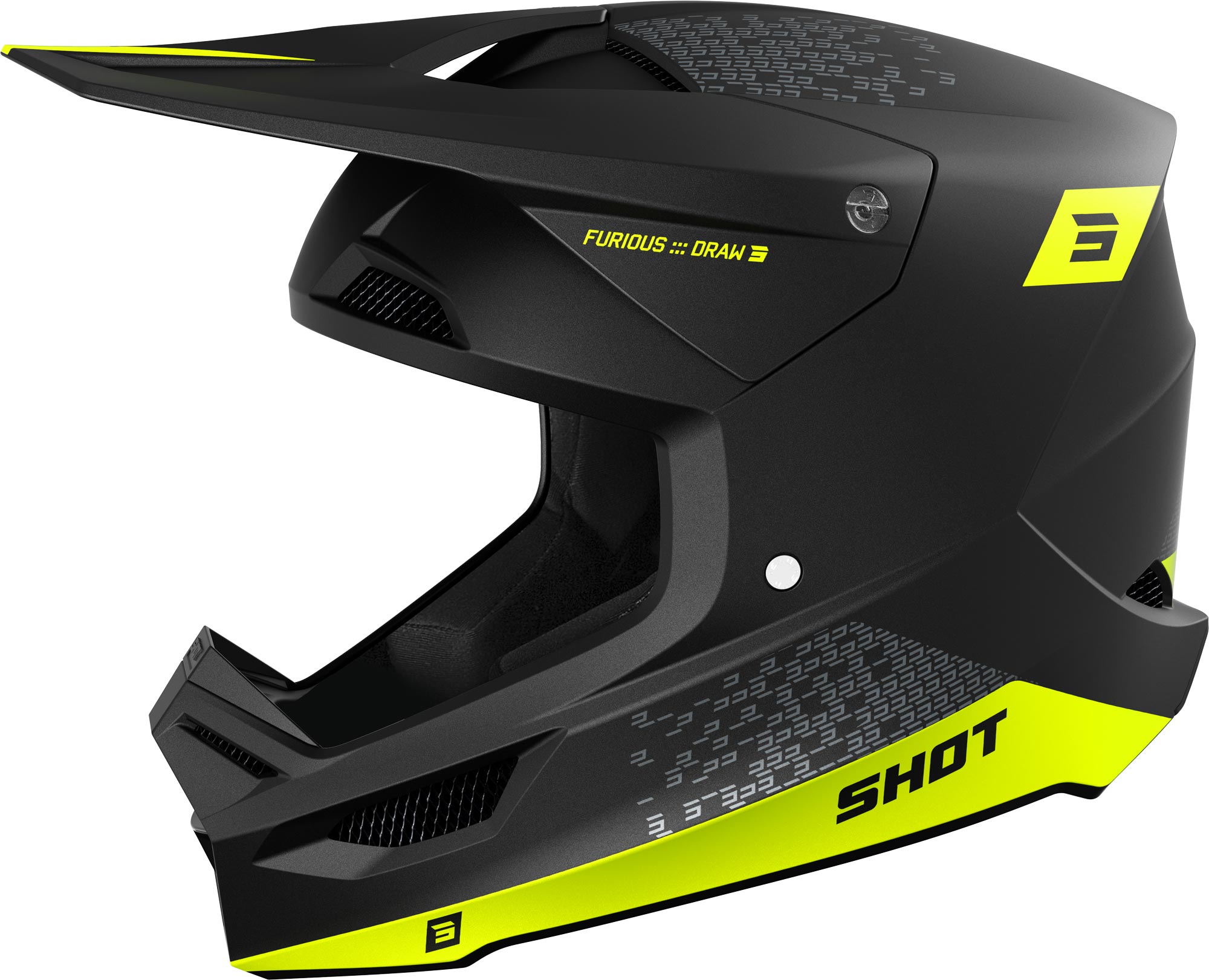 Shot Furious Draw Motocross Helm gelb L (59/60) Abbildung 1