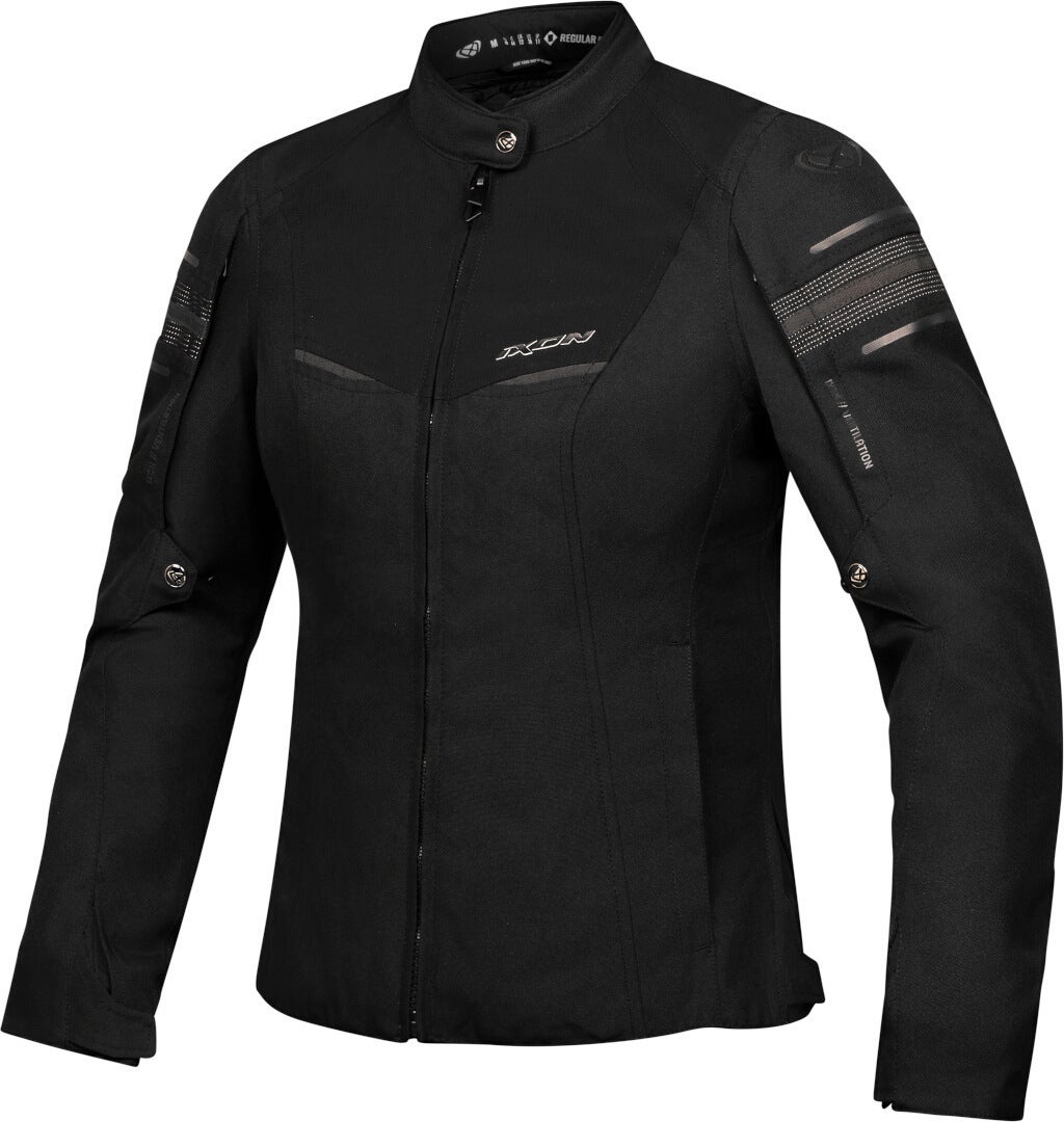 Ixon Wilana Veste textile imperméable à l’eau pour dames de moto noir 4XL Figure 1