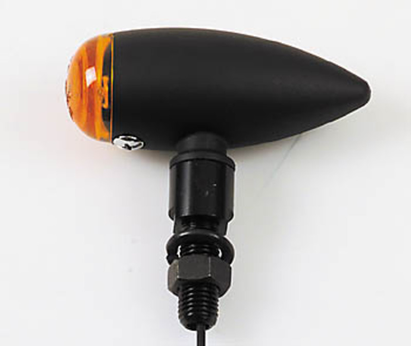 HIGHSIDER Smart Micro-Bullet Bulb Indikator Kropp Svart / Lins Orange (Par), Fram och Bak Figur 2