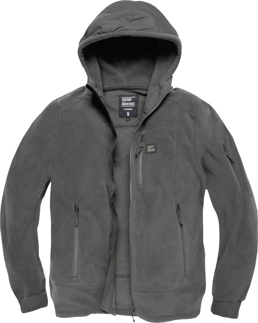 Vintage Industries Lanford Polar Fleece Jacke grau L Abbildung 1