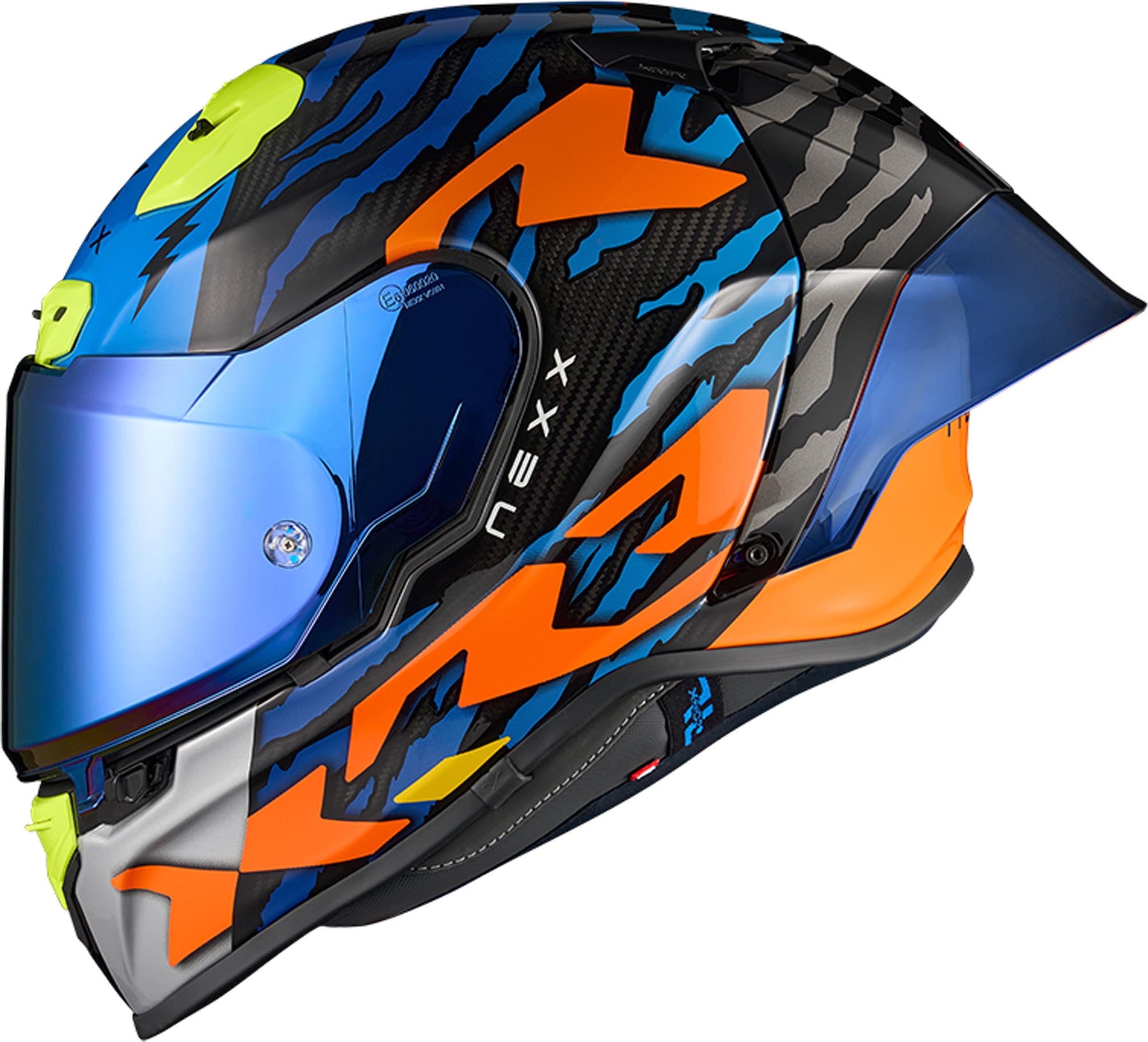 Nexx X.R3R Ziger Carbon Hełm pomarańczowo/niebieski S (55/56) Rysunek 2