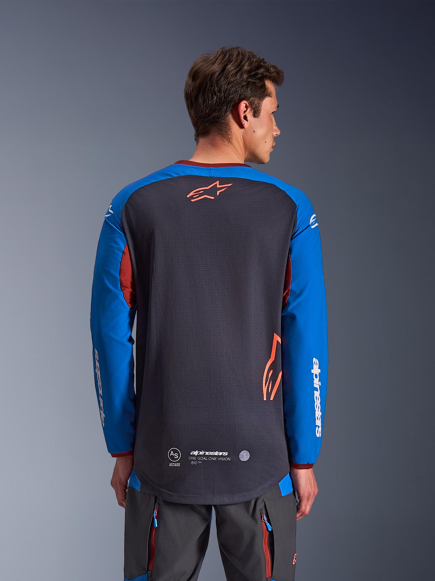 Alpinestars Maxdura Dual Motocross Jersey grau/blau L Abbildung 4