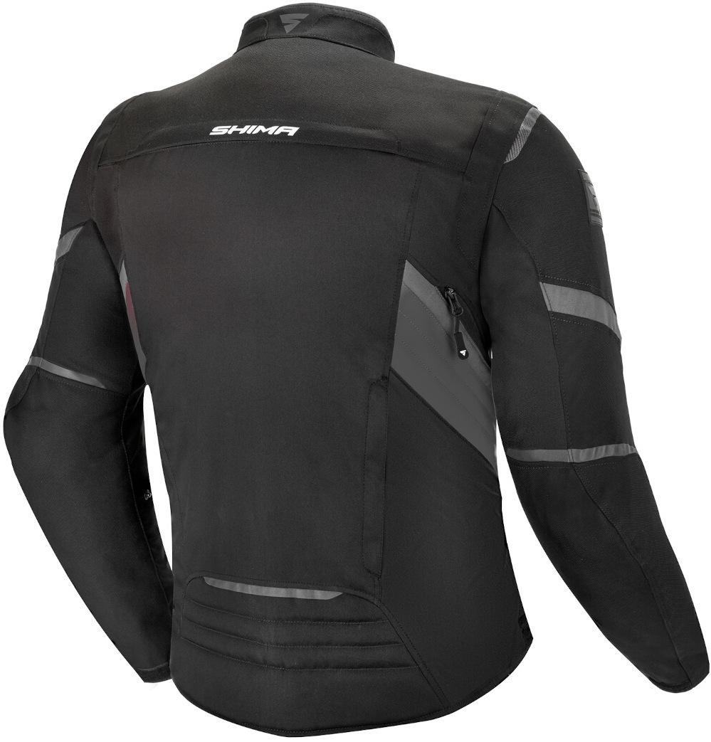 SHIMA Rush waterdichte motorfiets textiel jas Zwart L Figuur 2
