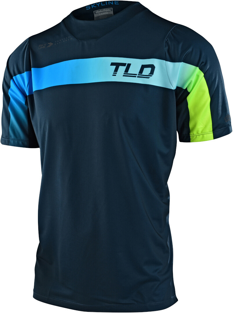 Troy Lee Designs Skyline Jet Fuel Shortsleeve cykeltröja mörkblå/ljusblå/vit L Figur 1