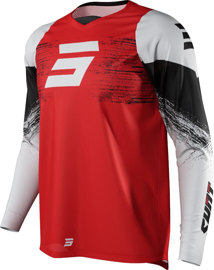 Shot Draw Burst Motorcross shirt wit/rood XL Figuur 1