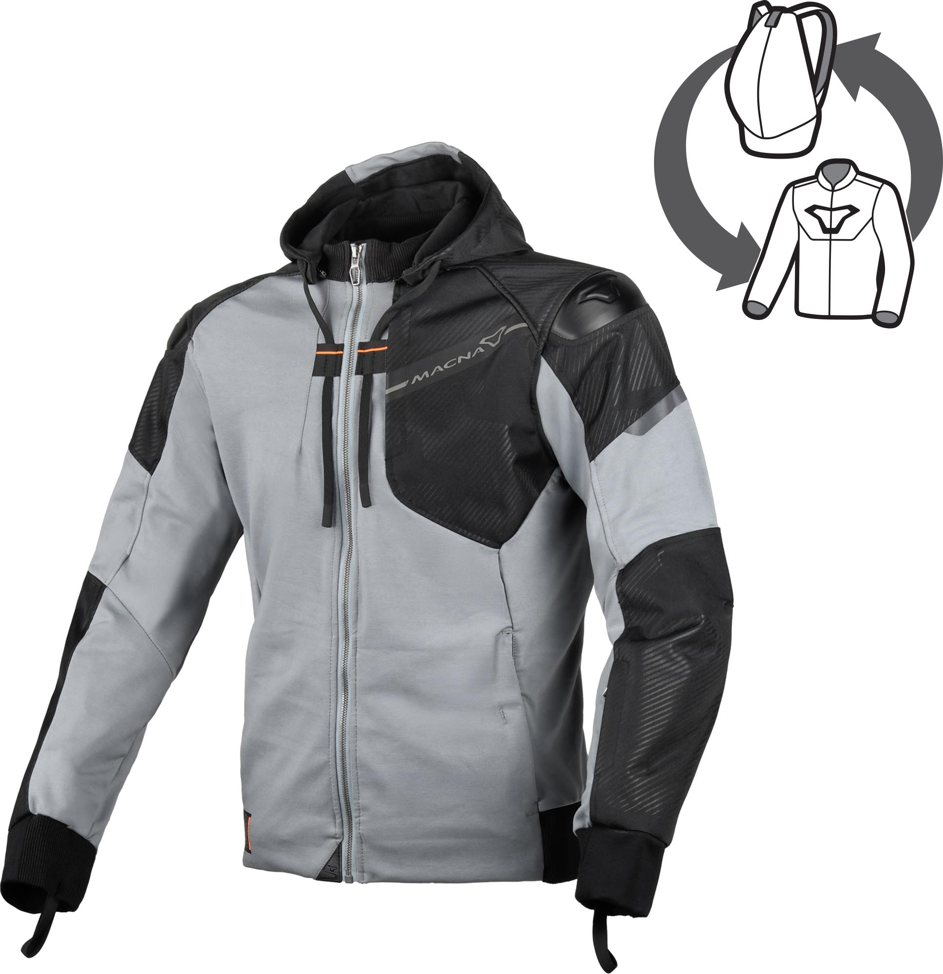 Macna Distec Motorcycle Textile Jacket grey/black 4XL Figure 3