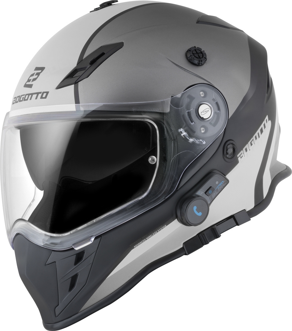 Bogotto H331 BT Tour EVO Bluetooth Cască Enduro Negru mat/gri S Figura 5