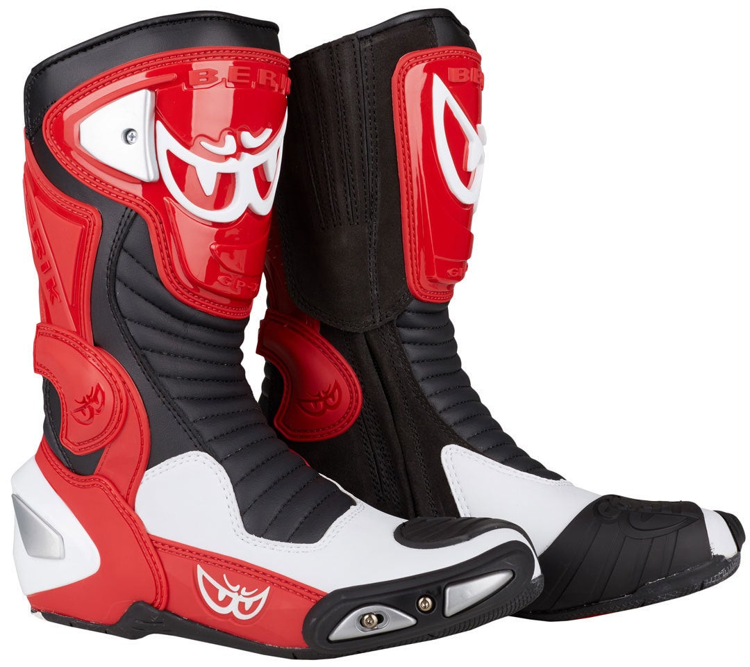 Berik Race-X Racing Stivali da moto rosso/bianco/nero 47 Figura 1