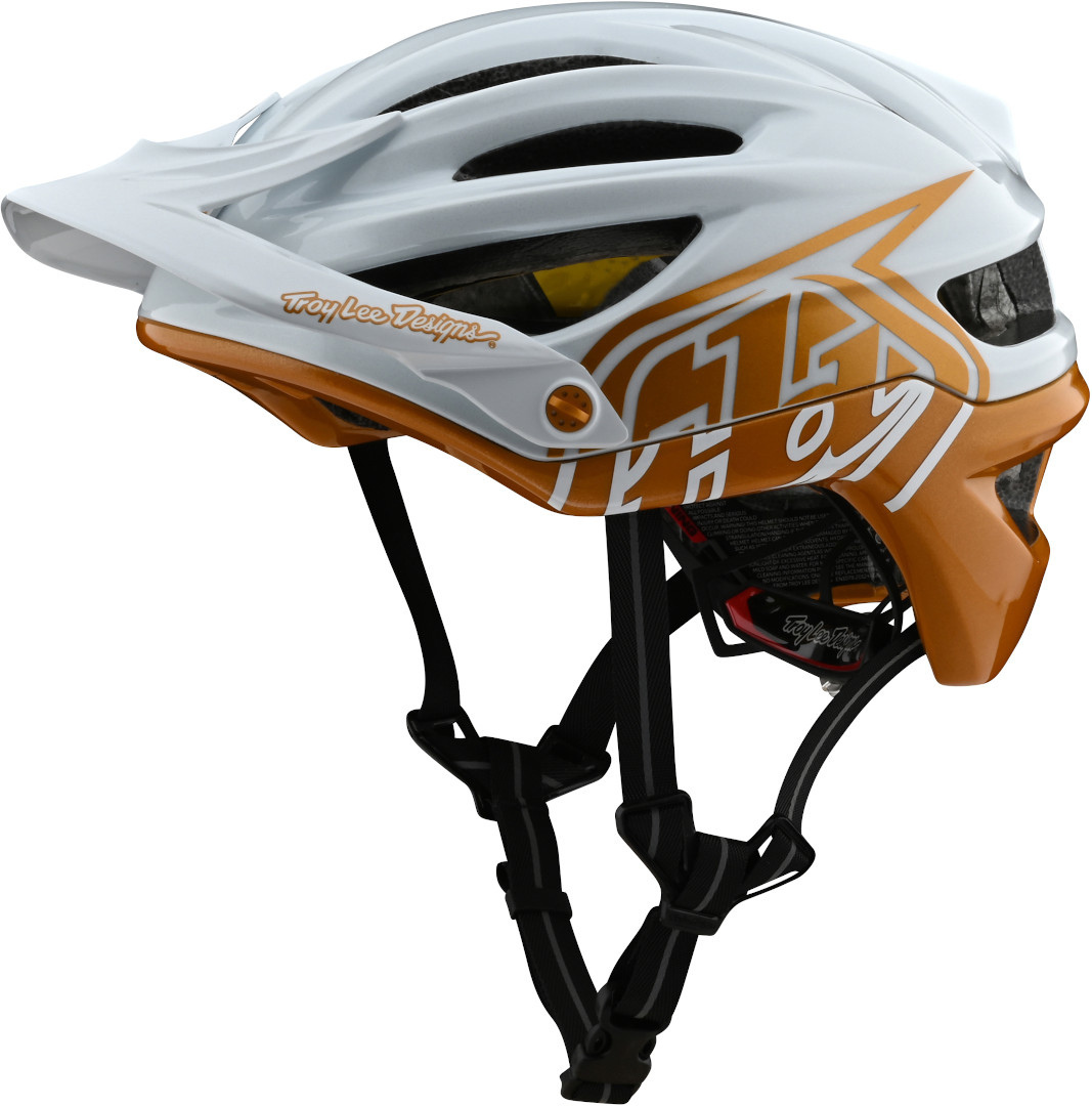 Troy Lee Designs A2 MIPS Decoy Casque Bycicle Blanc/Or M/L Figure 1
