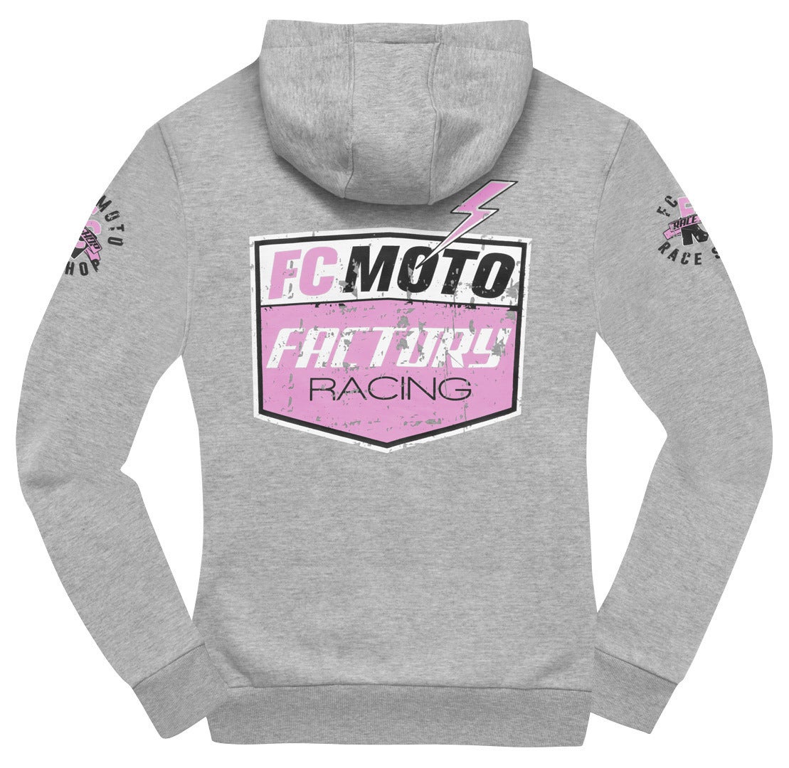 FC-Moto Effortless Dame Zip Hettegenser grå/rosa XL Figur 2