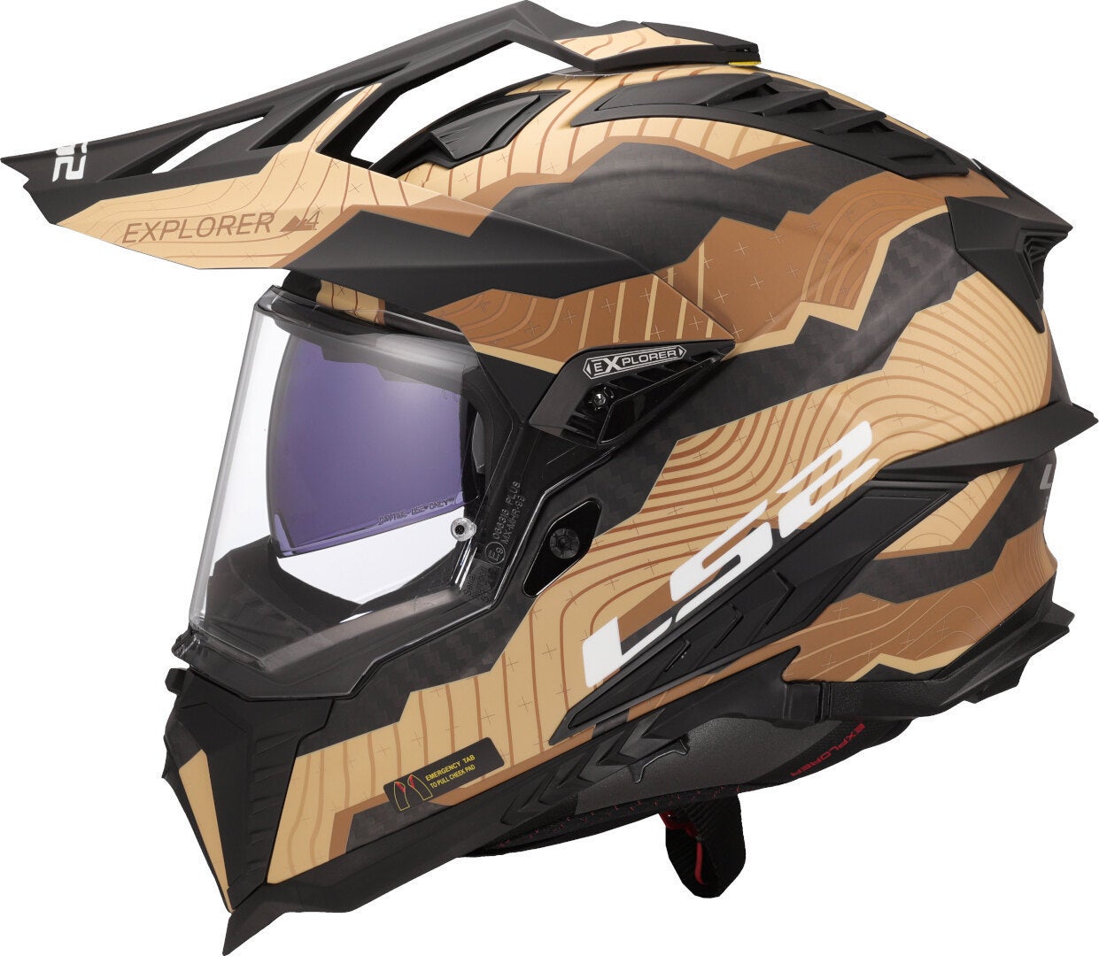 LS2 MX701 Explorer Carbon Trick Casco da motocross Sand matt XL (61/62) Figura 2