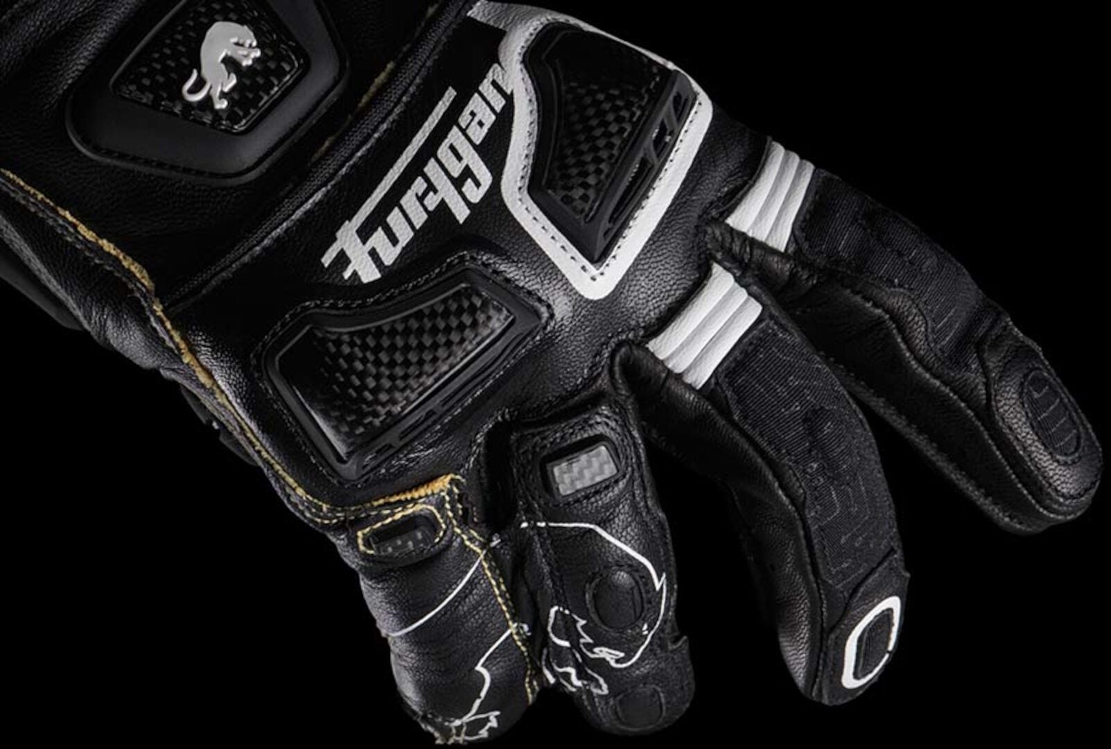 Furygan Styg20 Built With Kevlar® Motorcycle Gloves black/white L Figure 7