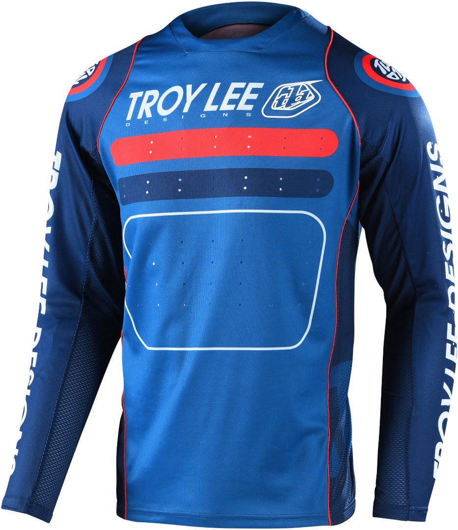 Troy Lee Designs Sprint Drop In Youth Bicycle Jersey dark blue/light blue/red S Figure 1